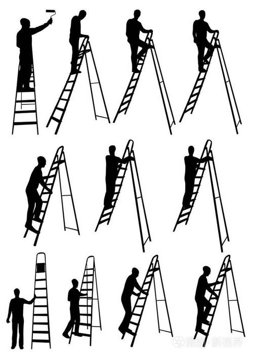 爬梯子简笔画，爬梯子简笔画小人