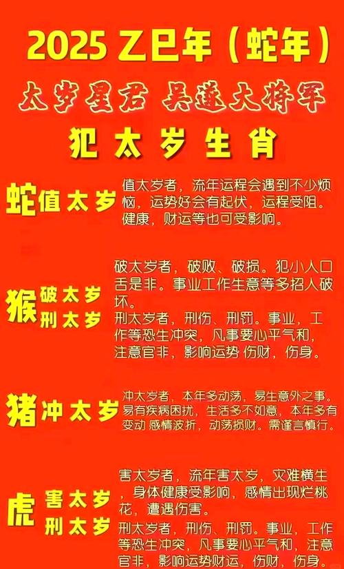 26年什么生肖犯太岁，犯太岁什么意思2025年哪几个属相