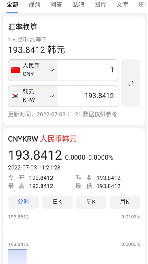 1000000韩元是多少人民币，100000000韩元相当于多少人民币