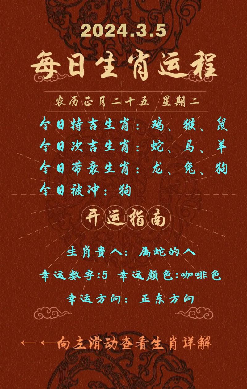 关于“四面八方有五棵，二四当稳五尾开”是什么生肖的信息