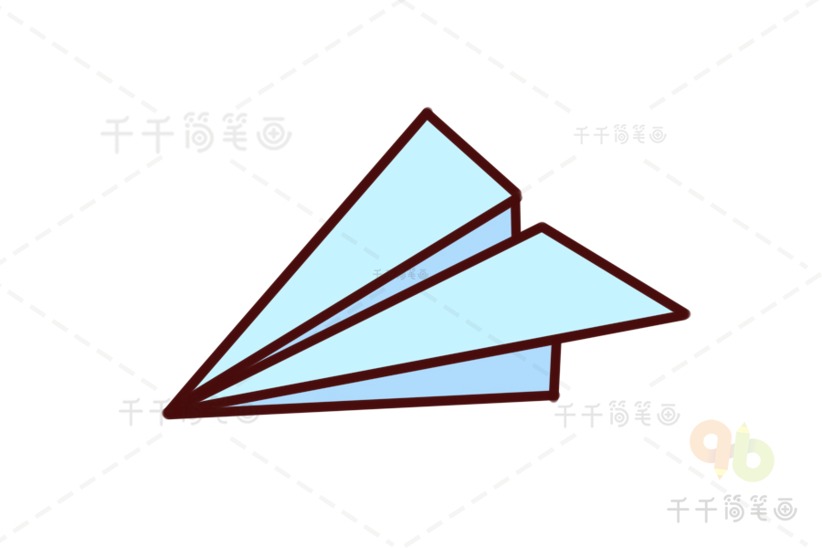 纸飞机简笔画-纸飞机简笔画彩色