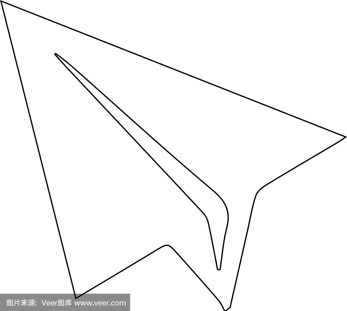 纸飞机怎么画简笔画-简易纸飞机怎么画简笔画