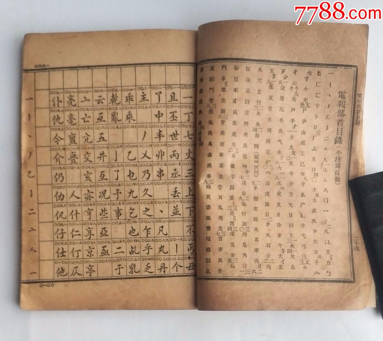数字电报密码对照表-民国时期电报密码对照表