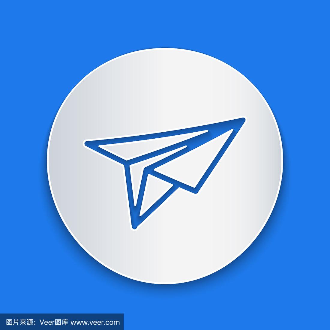 聊天软件蓝色飞机图标-图标像飞机一样的聊天软件