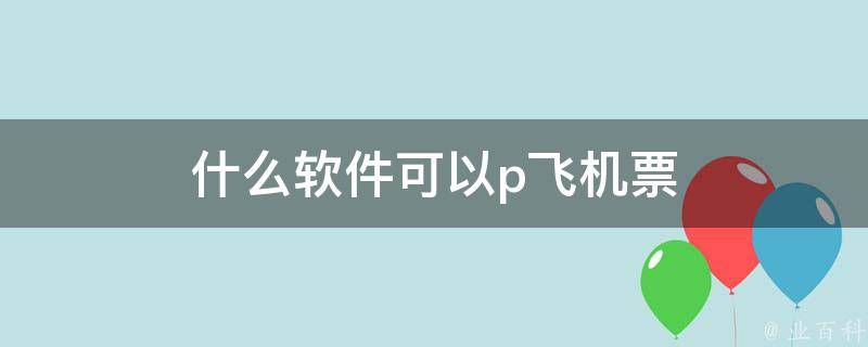 详细阅读:飞机的软件-坐飞机的软件 飞机的软件-坐飞机的软件