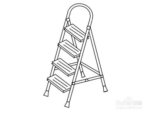 请问梯子怎么画，梯子怎么画简笔画立体