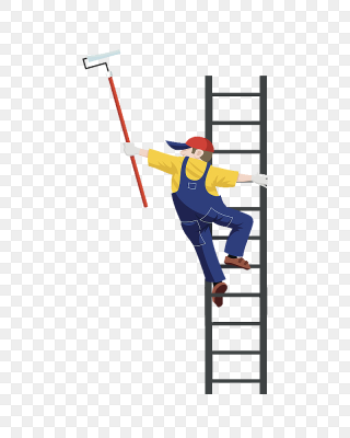 爬梯子卡通图片，爬梯子简笔画图片