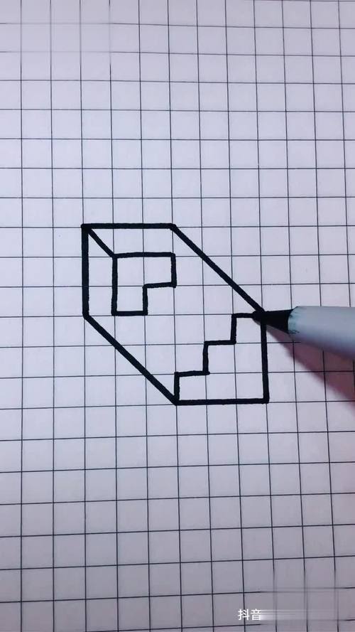 梯子怎么画立体画，梯子怎么画立体画对称图形