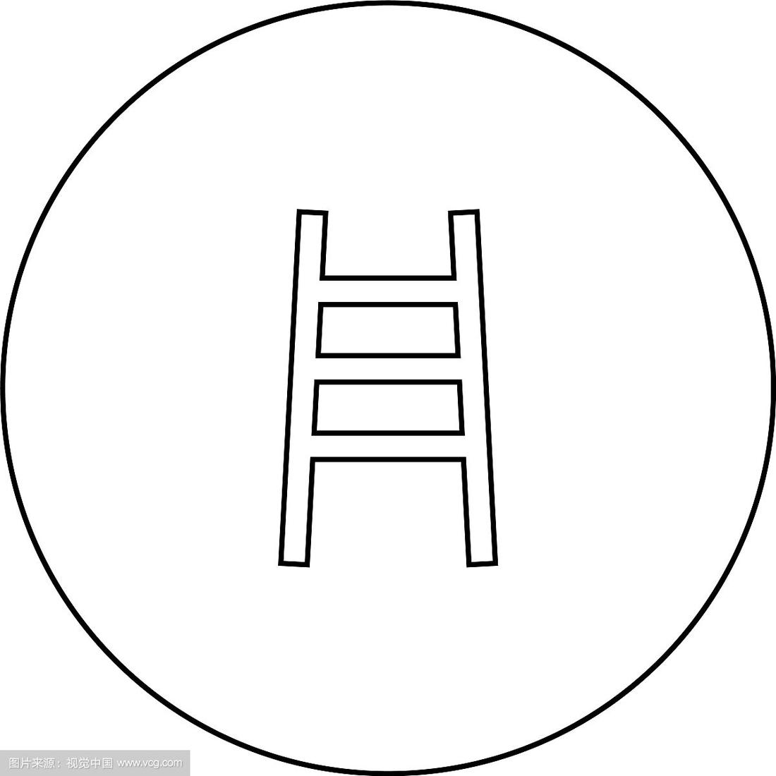 梯子简笔画图片，梯子简笔画图儿童