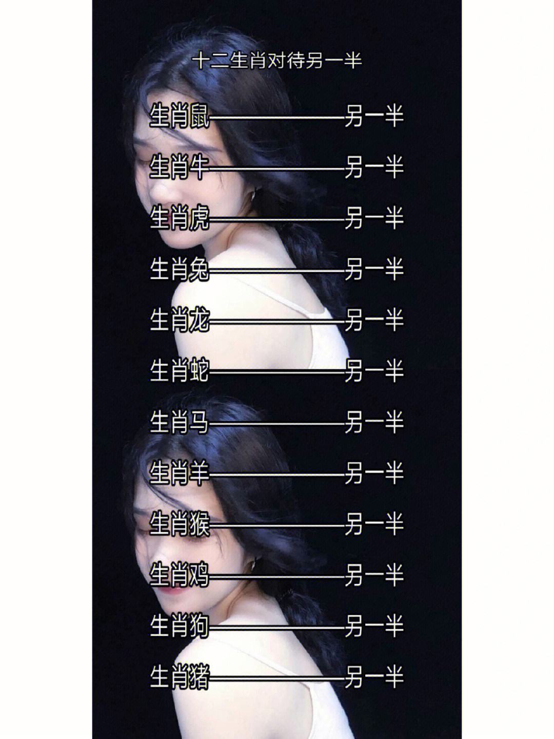 一条一半的生肖，一条条是什么生肖