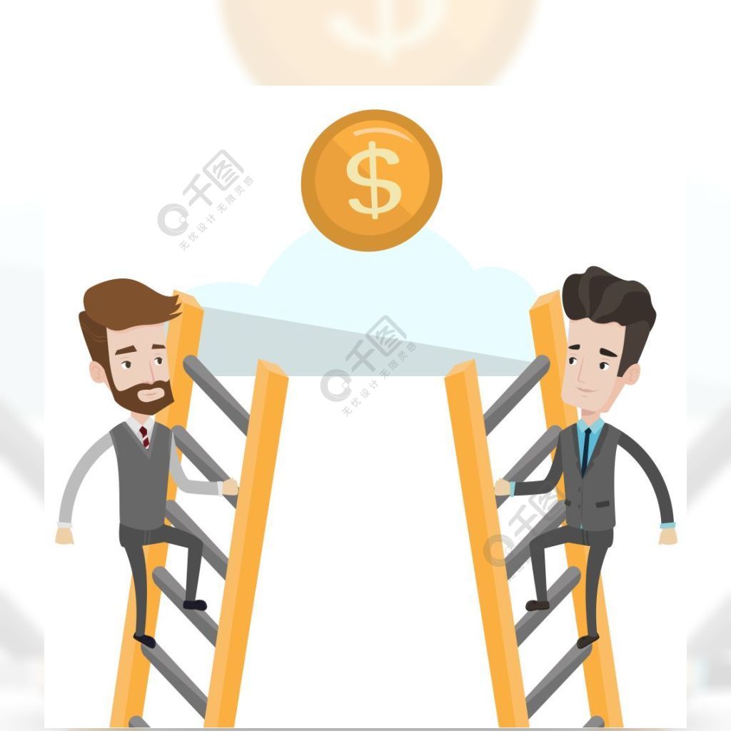 两个人爬梯子的卡通图，有关两个人爬楼梯的数学题