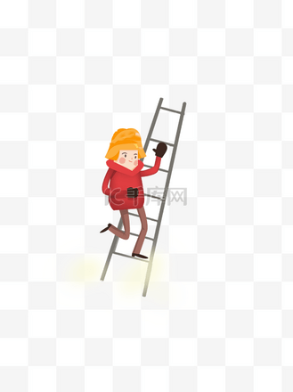 两个人爬梯子的卡通图，有关两个人爬楼梯的数学题