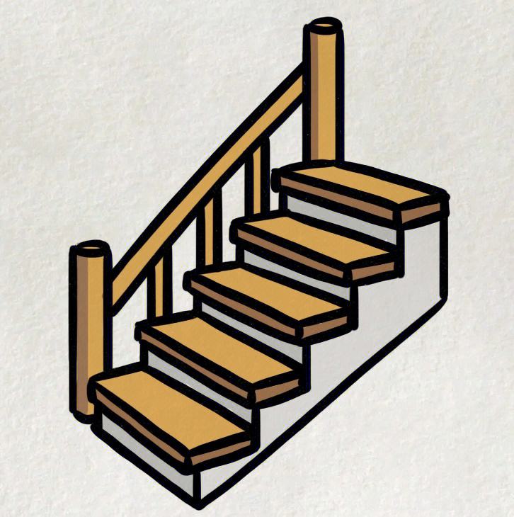 简笔画梯子，简笔画 梯子